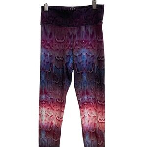Barrel for Nadia Peacock Feather Yoga Leggings Size Small